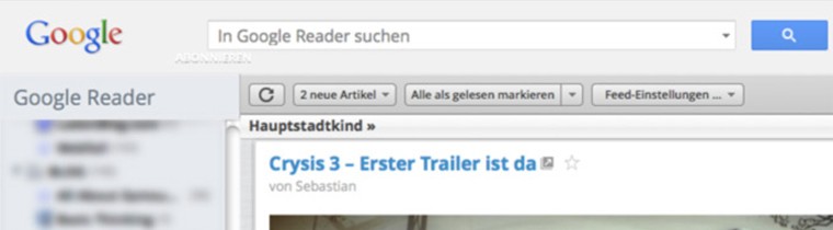 Neues Design für den Google Reader