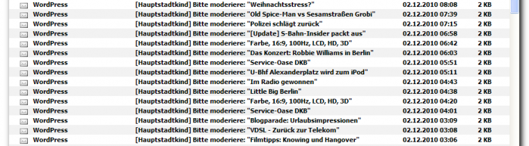 Einmal 100g Spam, bitte!